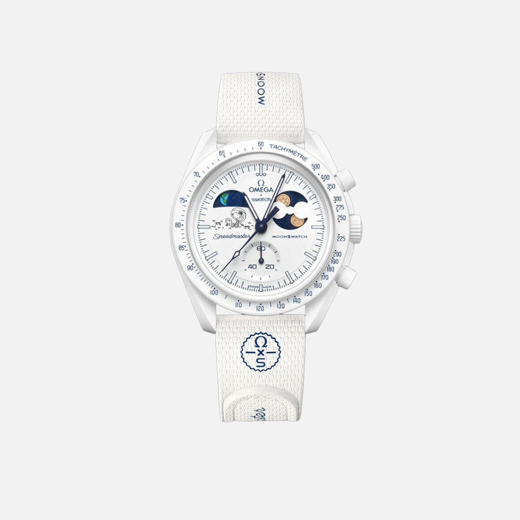 Swatch x Omega Bioceramic Moonswatch Mission to Earthphase – Moonshine Gold (SO33W701L) - 'COLD MOON'