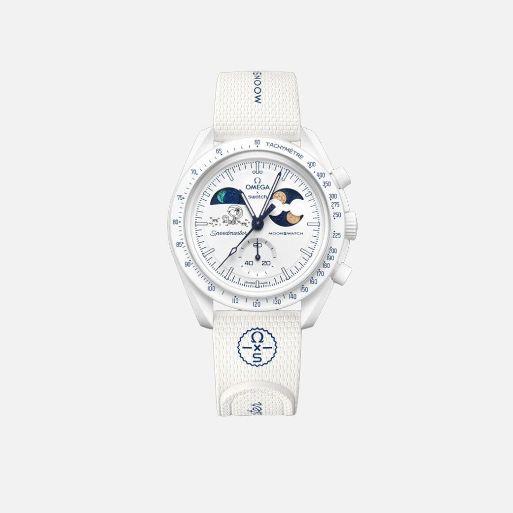 Swatch x Omega Bioceramic Moonswatch Mission to Earthphase – Moonshine Gold (SO33W701L) - 'COLD MOON'