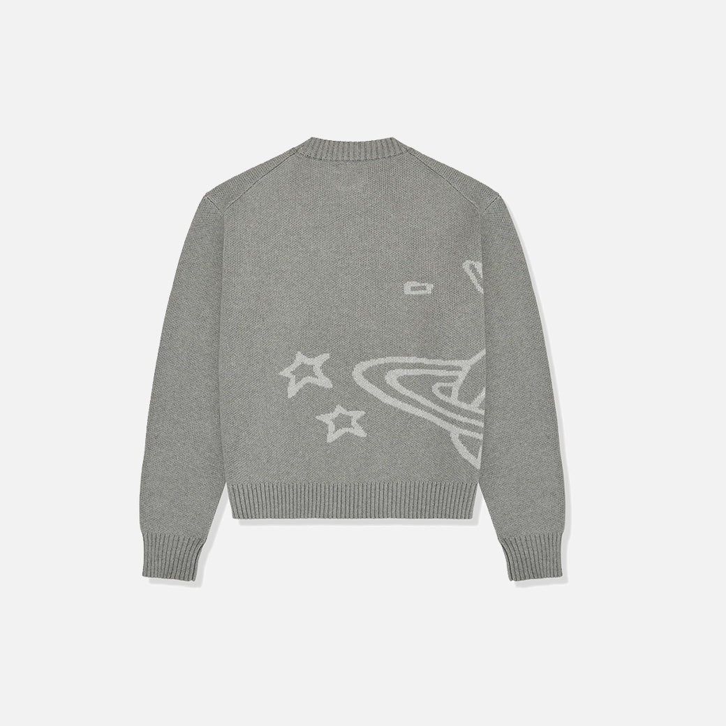 Broken Planet Heather Grey Planet Knit Sweatshirt