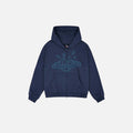 Broken Planet Zip-Up Deep Navy Hoodie