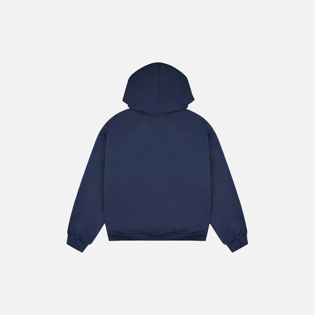 Broken Planet Zip-Up Deep Navy Hoodie