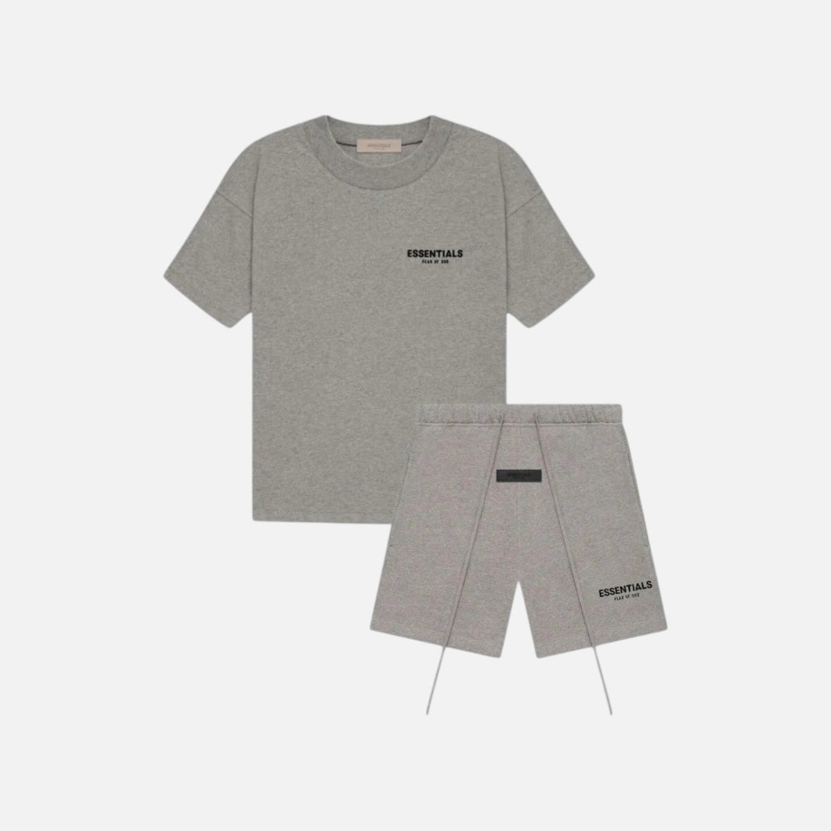 Fear of God Essentials Short Set 'Dark Heather Oatmeal' (SS22)