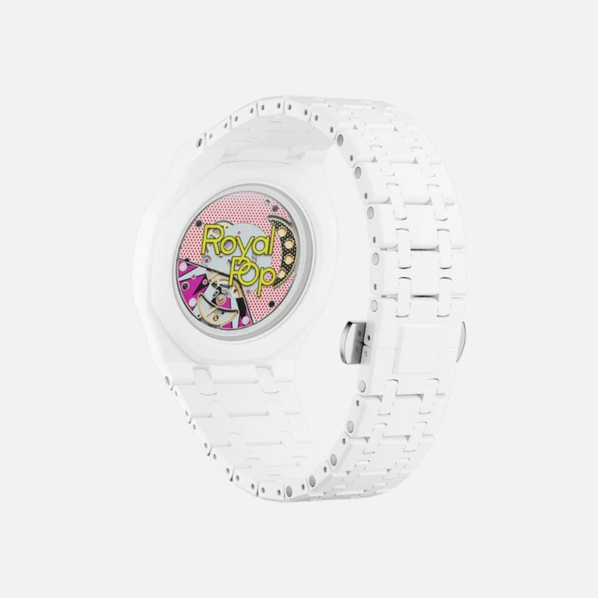 Swatch X Audemars Piguet Royal Pop Bioceramic Watch Strap Huit Blanc