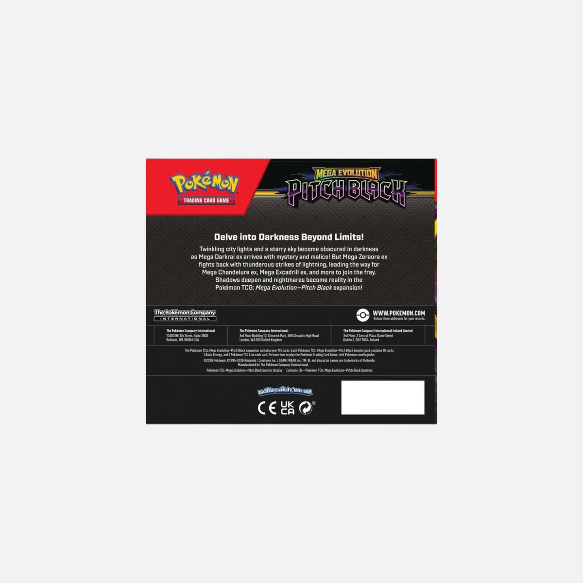 Pokémon TCG: Mega Evolution Pitch Black Booster Display Box (36 Packs)