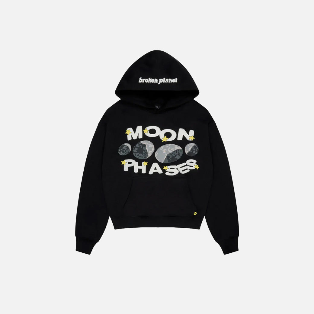 BROKEN PLANET 'MOON PHASES' MIDNIGHT BLACK HOODIE