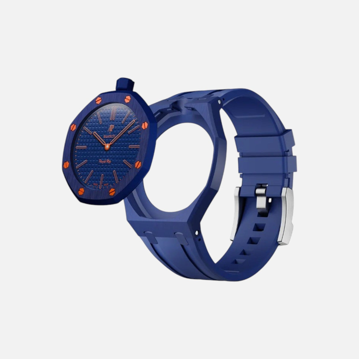 Orenji Hachi Swatch x AP Royal Pop Rubber Case-Strap