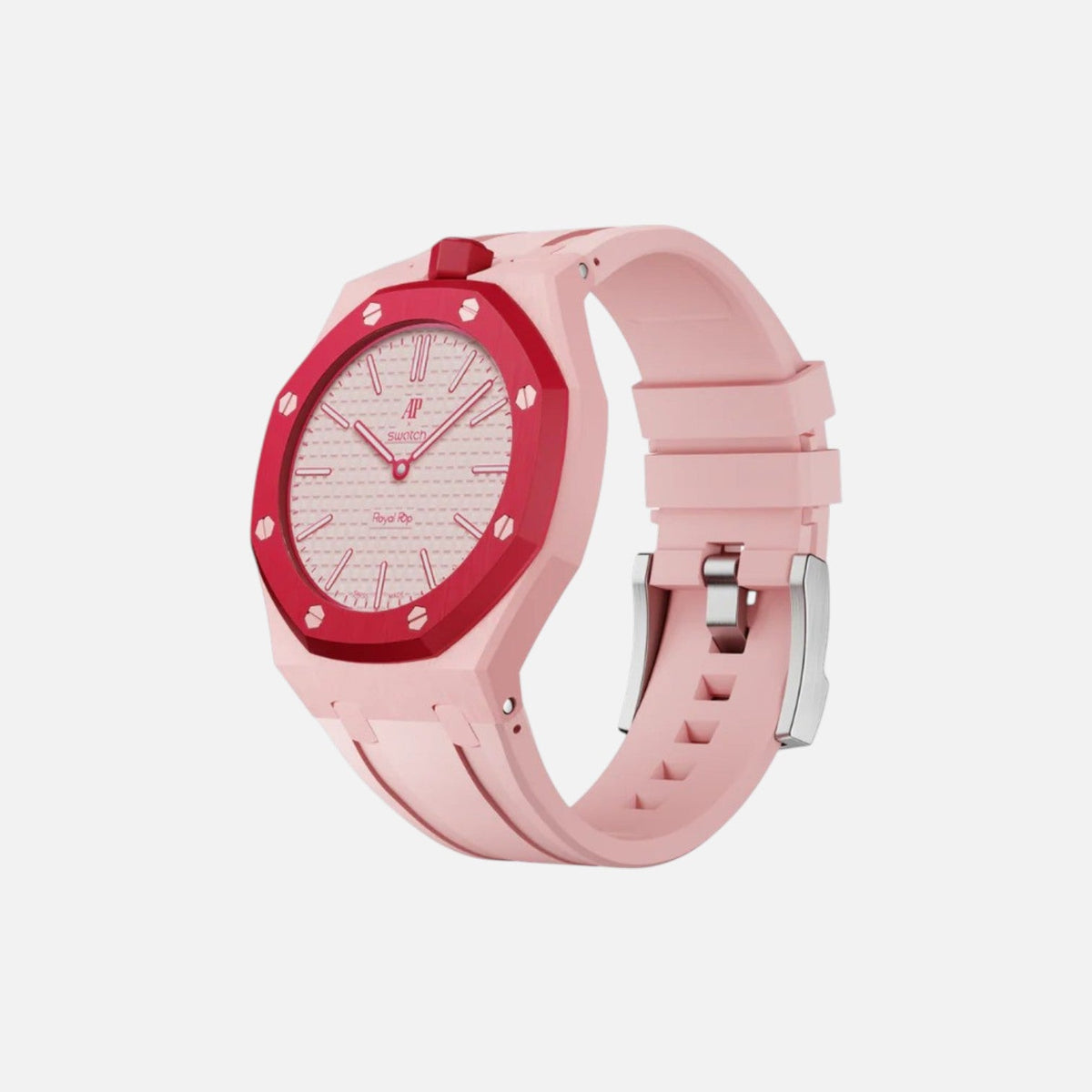 Otto Rosso Swatch x AP Royal Pop Rubber Case-Strap