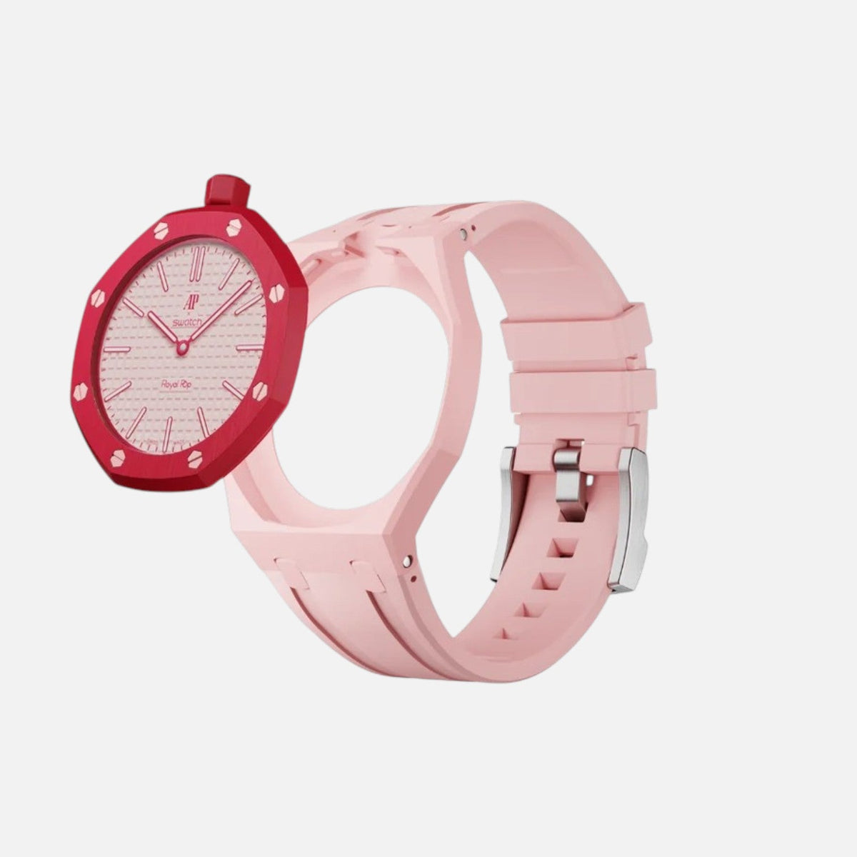 Otto Rosso Swatch x AP Royal Pop Rubber Case-Strap