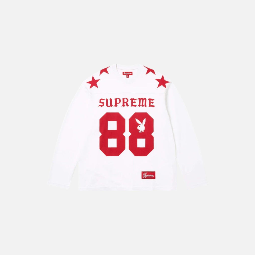 Supreme x Playboy L/S Football Top White