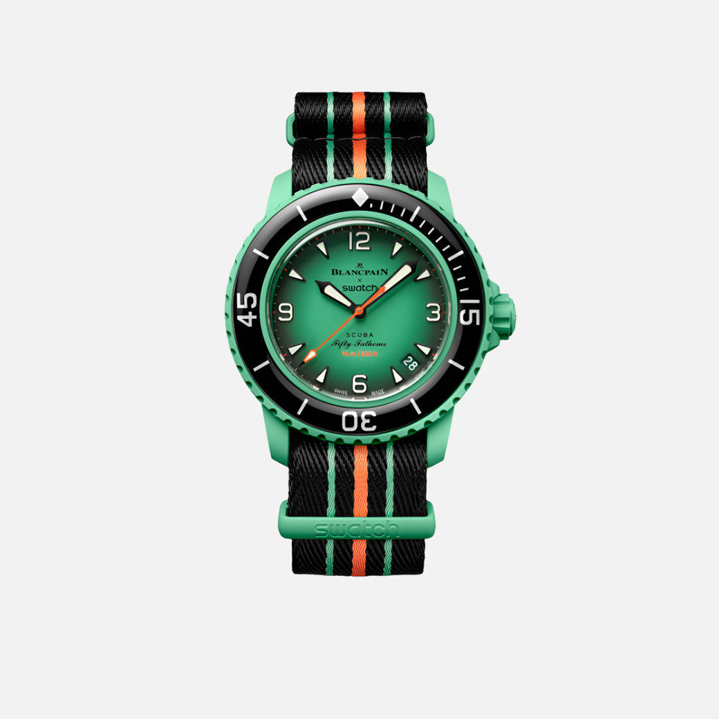 BLANCPAIN X SWATCH SCUBA FIFTY FATHOMS INDIAN OCEAN SO35I100 (SAME-DAY DISPATCH)
