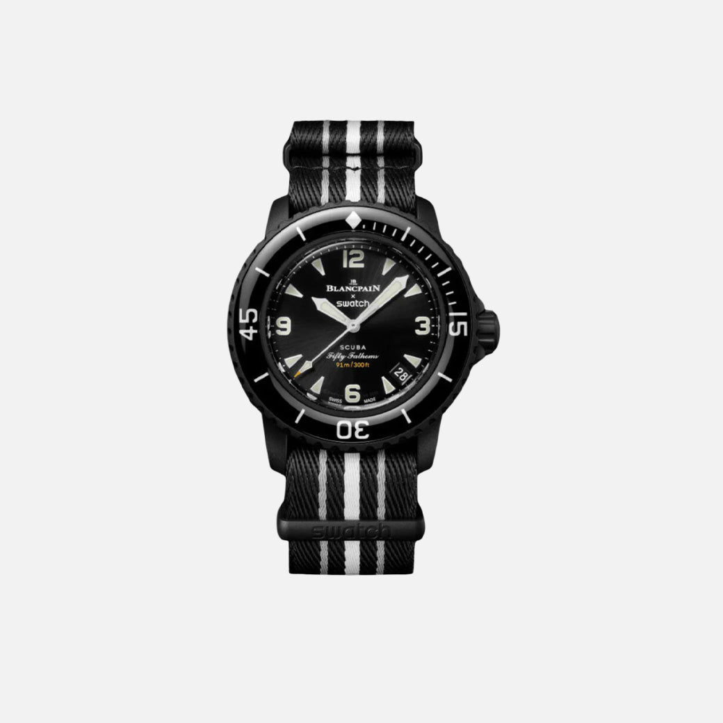 Swatch x Blancpain Bioceramic Scuba Fifty Fathoms 'Ocean of The Storms' (SO35B400) (SAME-DAY DISPATCH)