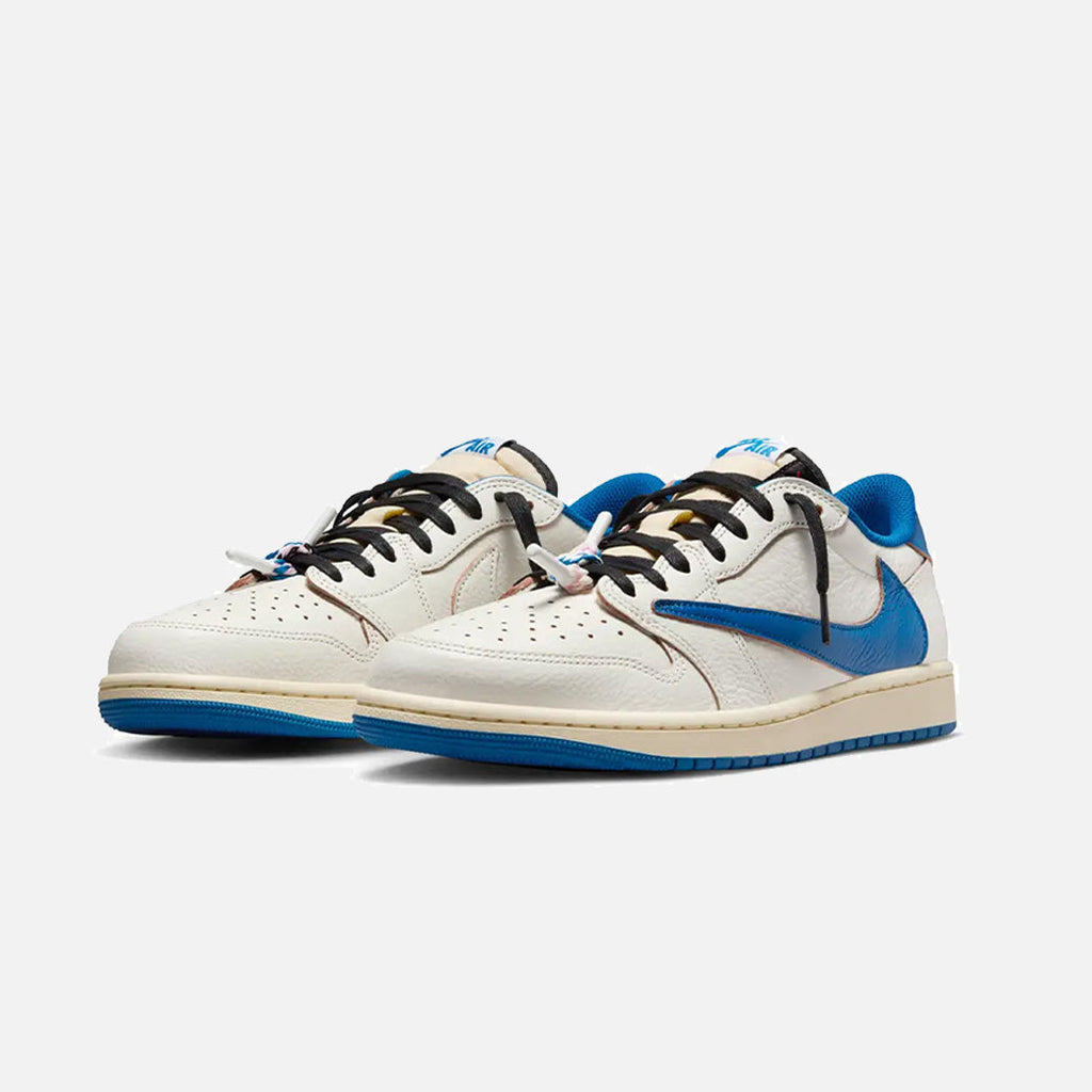 Air Jordan 1 Retro Low OG SP Travis Scott 'Fragment Sail Military Blue'