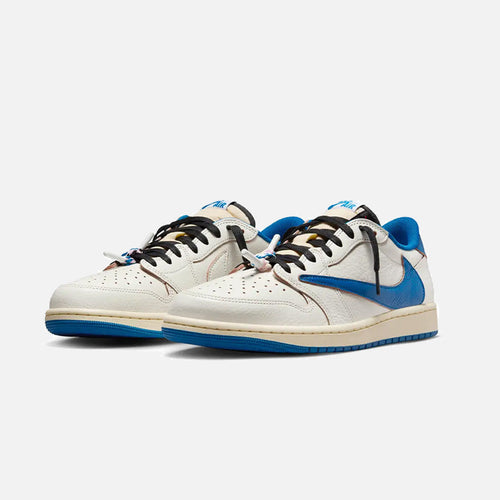 Air Jordan 1 Retro Low OG SP Travis Scott 'Fragment Sail Military Blue'