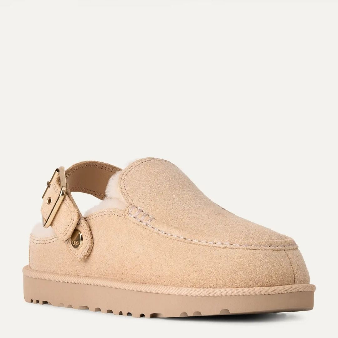 UGG Goldenstar Evelina Clog in Sand Castle, angled view