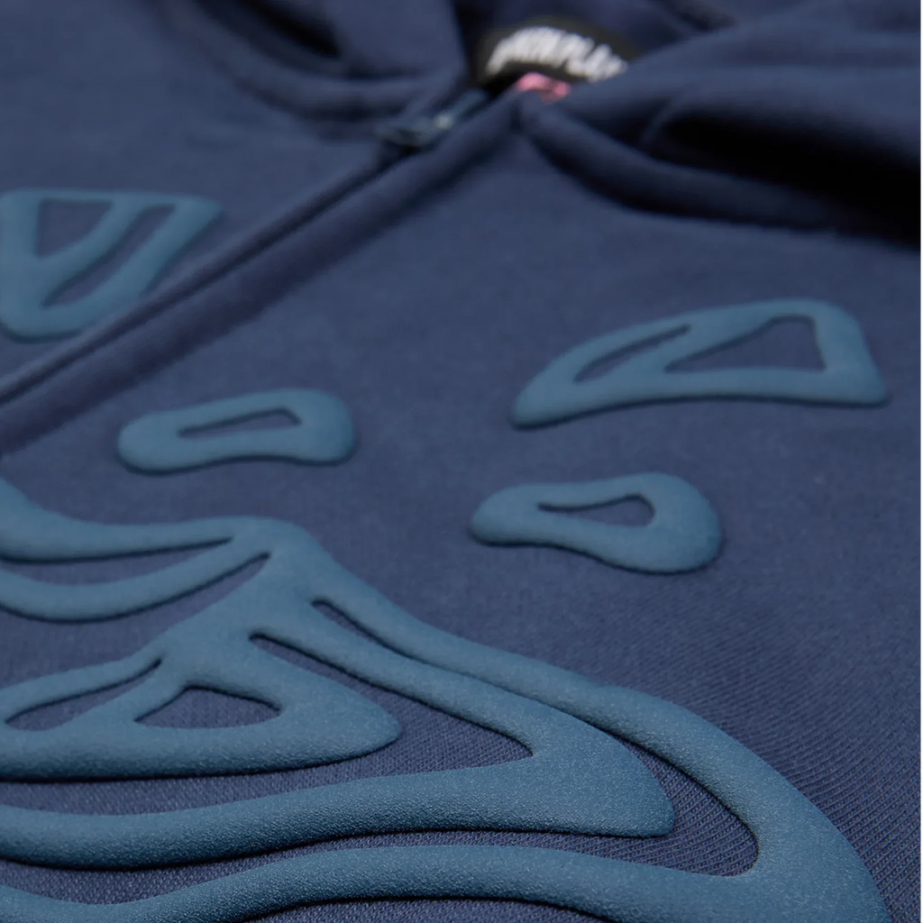Broken Planet Zip-Up Deep Navy Hoodie
